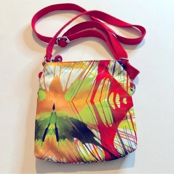 Kipling Alvar XS Cross Body Minibag Bright Rainbow Splatter Abstract Print - Picture 5 of 11